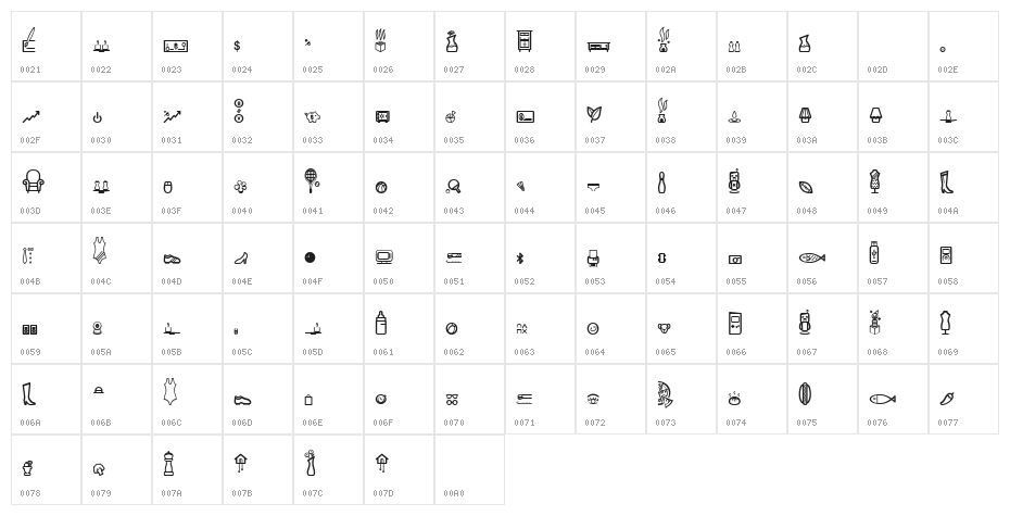 Dingpartment Store Character Map