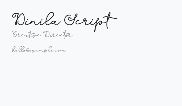 Dinila Script Business Card