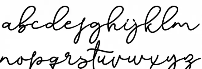 Dinila Script Schriftart Kleinbuchstaben
