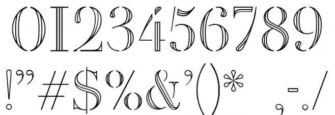 Dinimal  Regular Font OTHER CHARS