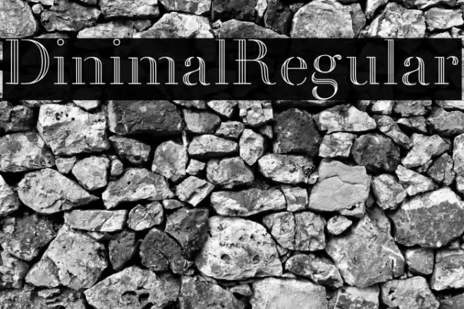 Dinimal  Regular Font examples