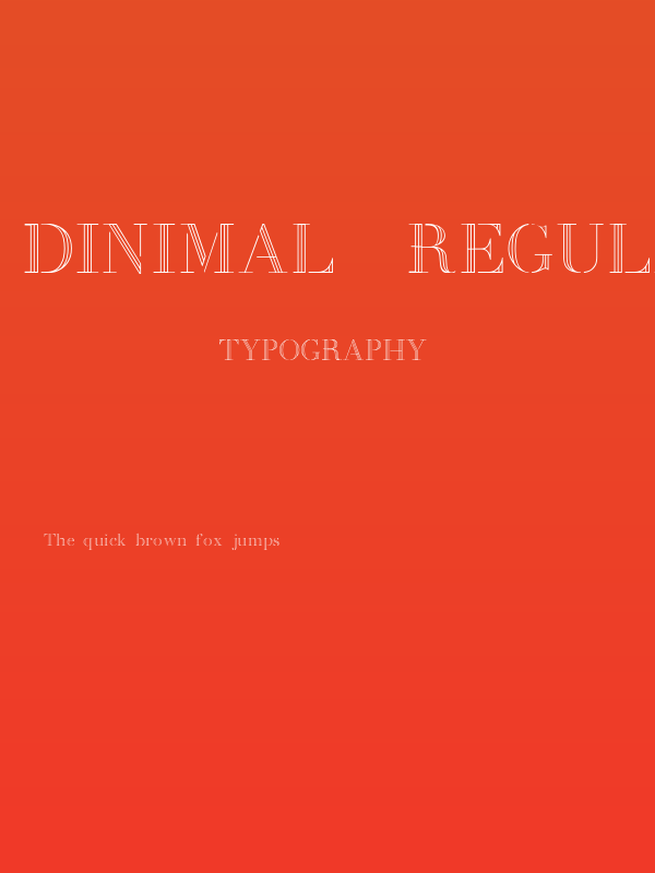Dinimal  Regular Poster