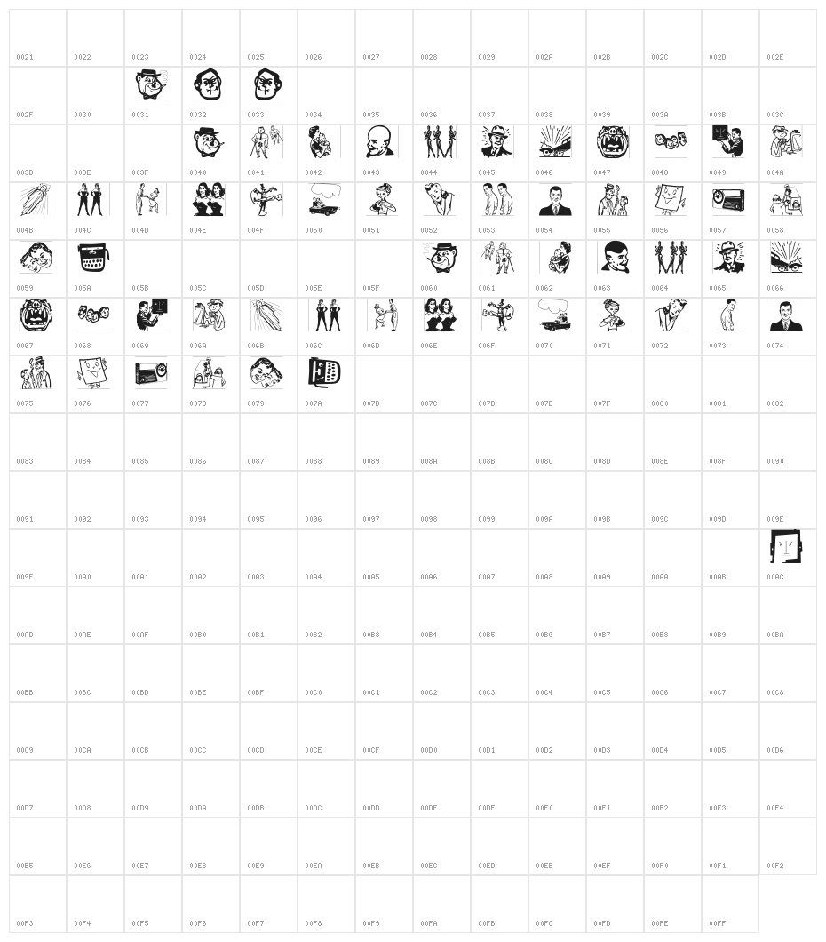DinkPatz Character Map