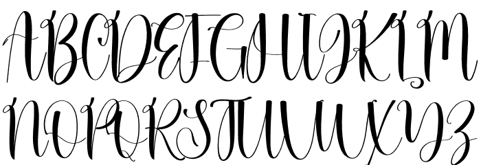 Dinner Font UPPERCASE