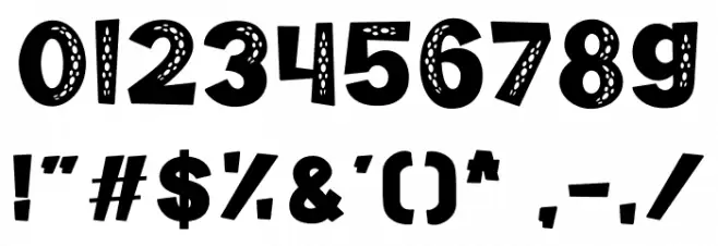 Dino And Friend Texture 2 Font OTHER CHARS