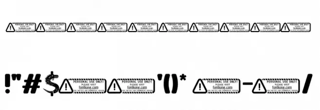 Dino Forest PERSONAL USE ONLY! Font OTHER CHARS