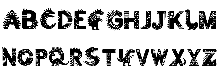 Dino Forest PERSONAL USE ONLY! Font UPPERCASE