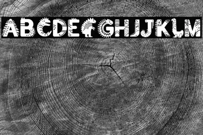 Dino Forest PERSONAL USE ONLY! Font examples