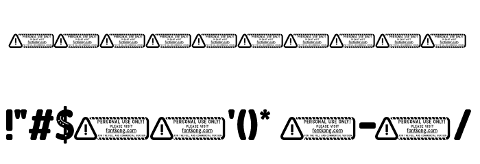 Dino Horn PERSONAL USE ONLY! Font OTHER CHARS