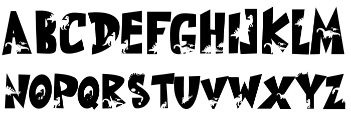 Dino Kids Font LOWERCASE