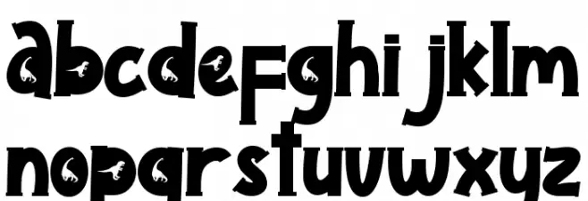 Dino Park خط أحرف صغيرة