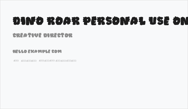 Dino Roar PERSONAL USE ONLY! Business Card