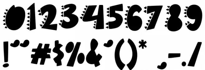 Dino Roar Regular Font OTHER CHARS