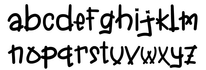 Dino Time Font LOWERCASE
