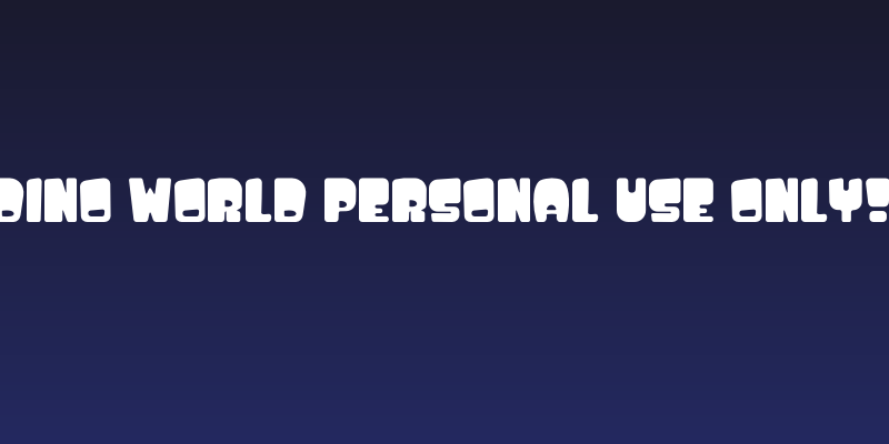Dino World PERSONAL USE ONLY! Social Header