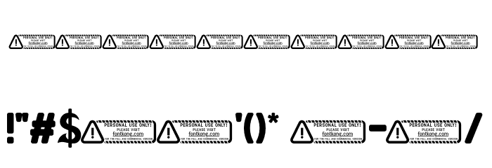Dino Zone PERSONAL USE ONLY! Font OTHER CHARS