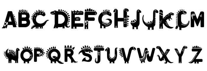 Dino Zone PERSONAL USE ONLY! Font LOWERCASE