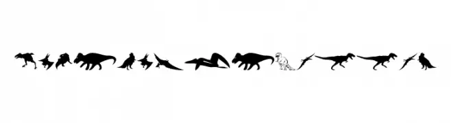 DinoSilhouettes  नि: शुल्क फ़ॉन्ट्स डाउनलोड