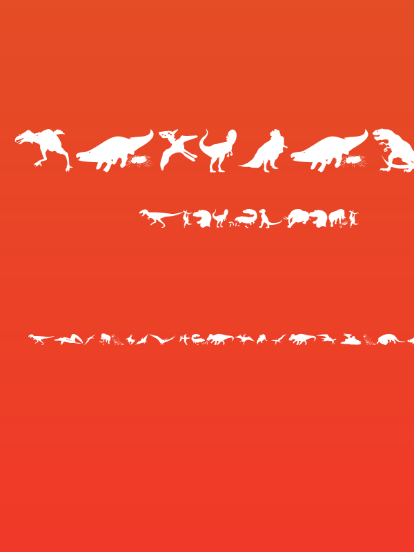 DinoSilhouettes Poster