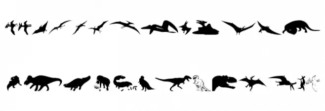 DinoSilhouettes Fuentes MINÚSCULAS