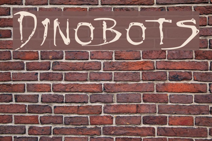 Dinobots Font examples