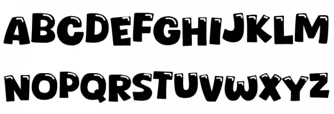 Dinofiles Schriftart Groß
