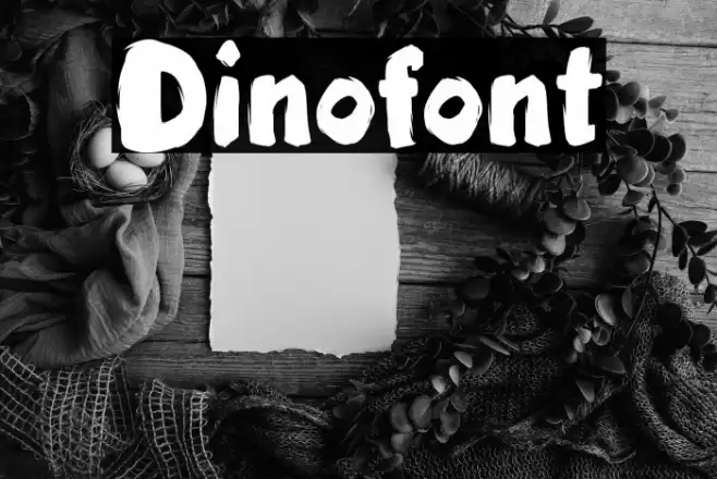 Dinofont Шрифта examples