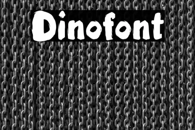 Dinofont Шрифта examples
