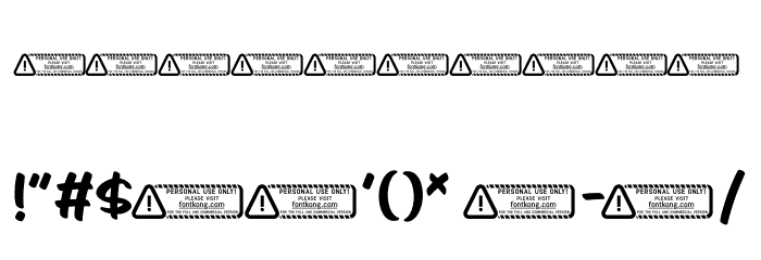 Dinokids PERSONAL USE ONLY! Font OTHER CHARS