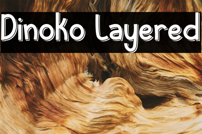 Dinoko Layered Font examples