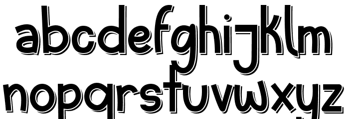 Dinoko Layered Font LOWERCASE