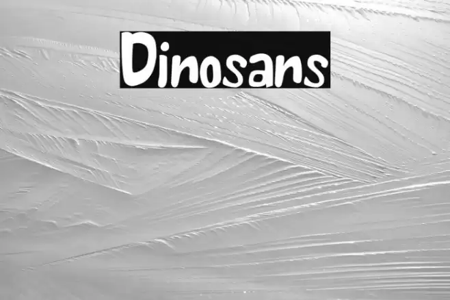 Dinosans Font examples