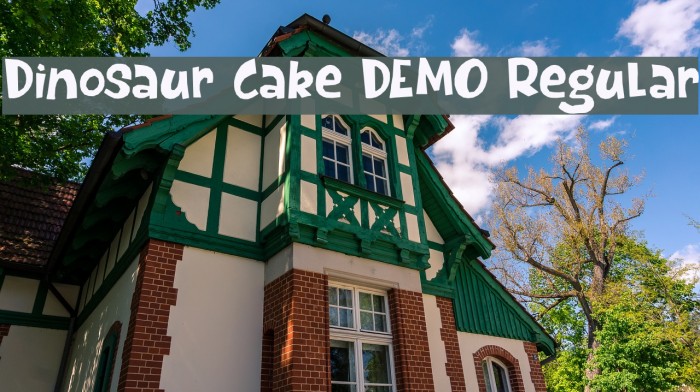 Dinosaur Cake DEMO Regular Font examples