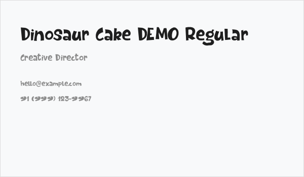Dinosaur Cake DEMO Regular Business Card