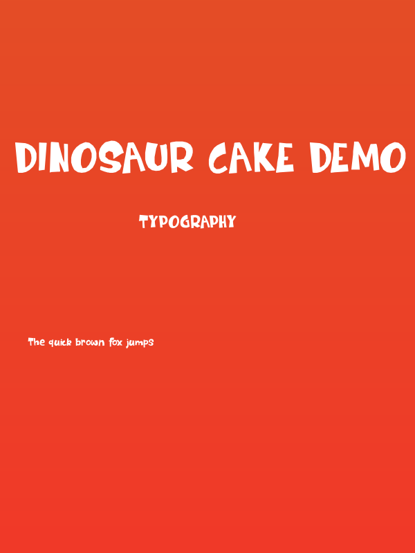 Dinosaur Cake DEMO Regular Poster