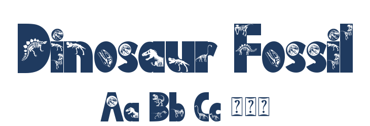Dinosaur Fossil Font Preview