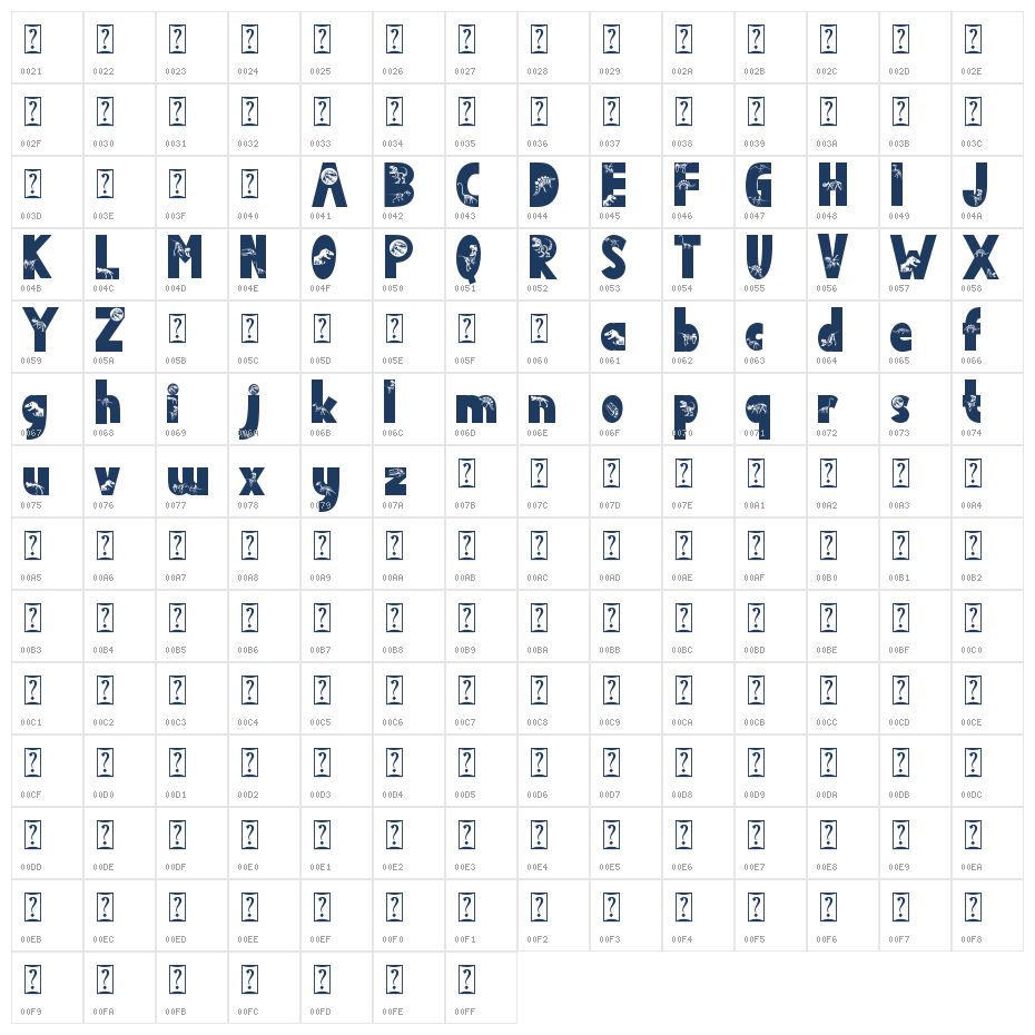 Dinosaur Fossil Character Map