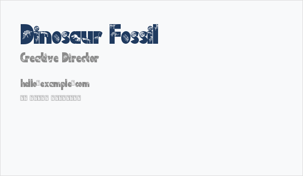 Dinosaur Fossil Business Card