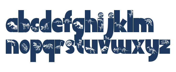 Dinosaur Fossil Lowercase