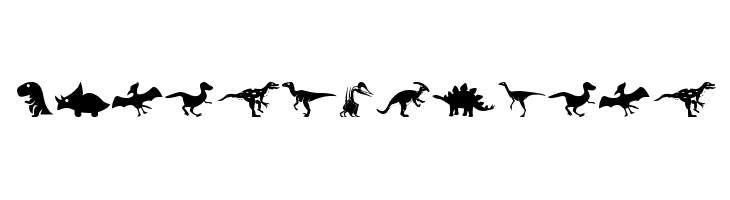 Dinosaur Icons  フリーフォントのダウンロード