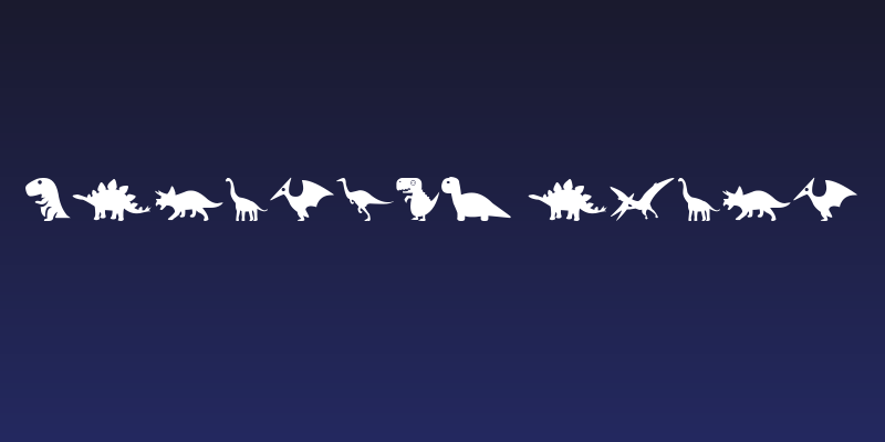 Dinosaur Icons Social Header