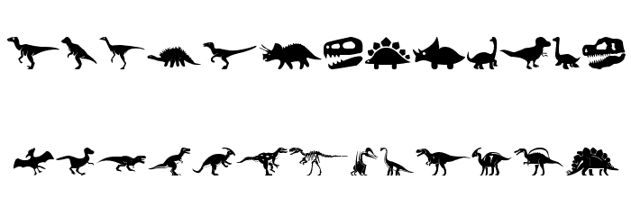 Dinosaur Icons Font LOWERCASE