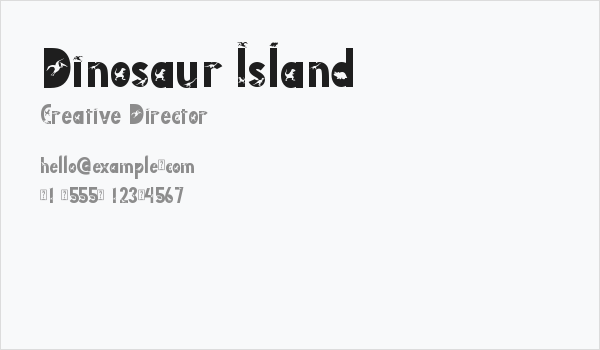 Dinosaur Island Business Card