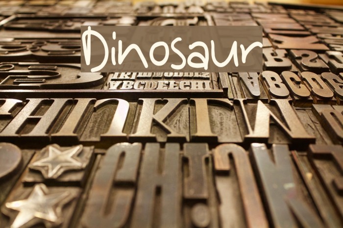 Dinosaur Font examples