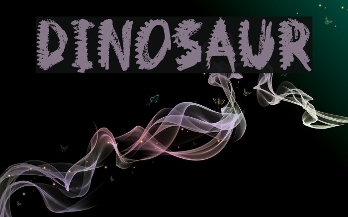 Dinosaur Font examples