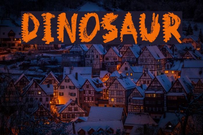 Dinosaur Font examples