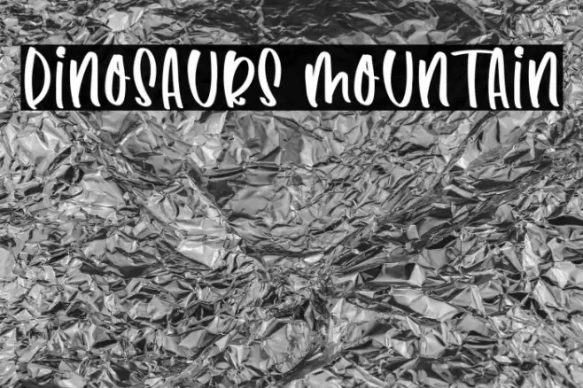 Dinosaurs Mountain Font examples