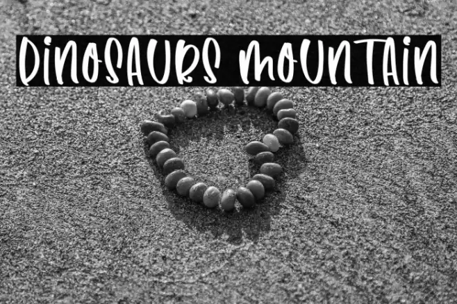 Dinosaurs Mountain Font examples