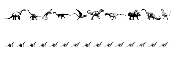 Dinosaurs Шрифта ДРУГИЕ символов