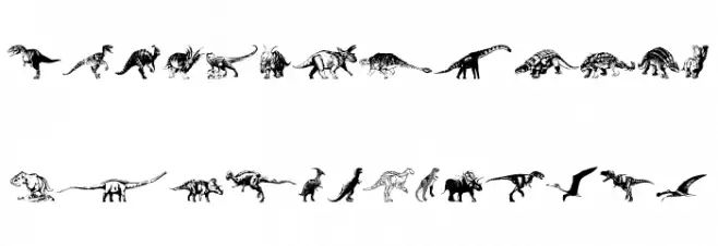 Dinosaurs フォント 大文字